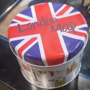 Tin London Map Conatiner